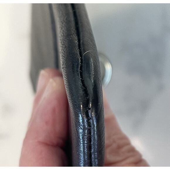 Rolfs Black Pebbled Leather Coin Purse Zip Wallet Key Ring Clutch Wristlet EUC - Picture 8 of 8